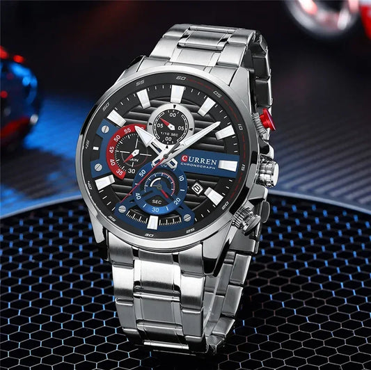 Quintus Chrono Watch – Military Sport, Waterproof & Classic Steel Design