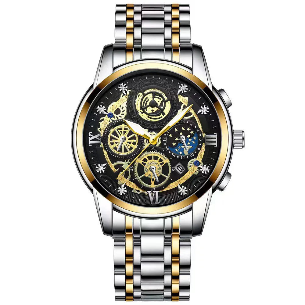 Seneca Quartz Watch – Stainless Steel, Luminous Dial & Waterproof Elegance