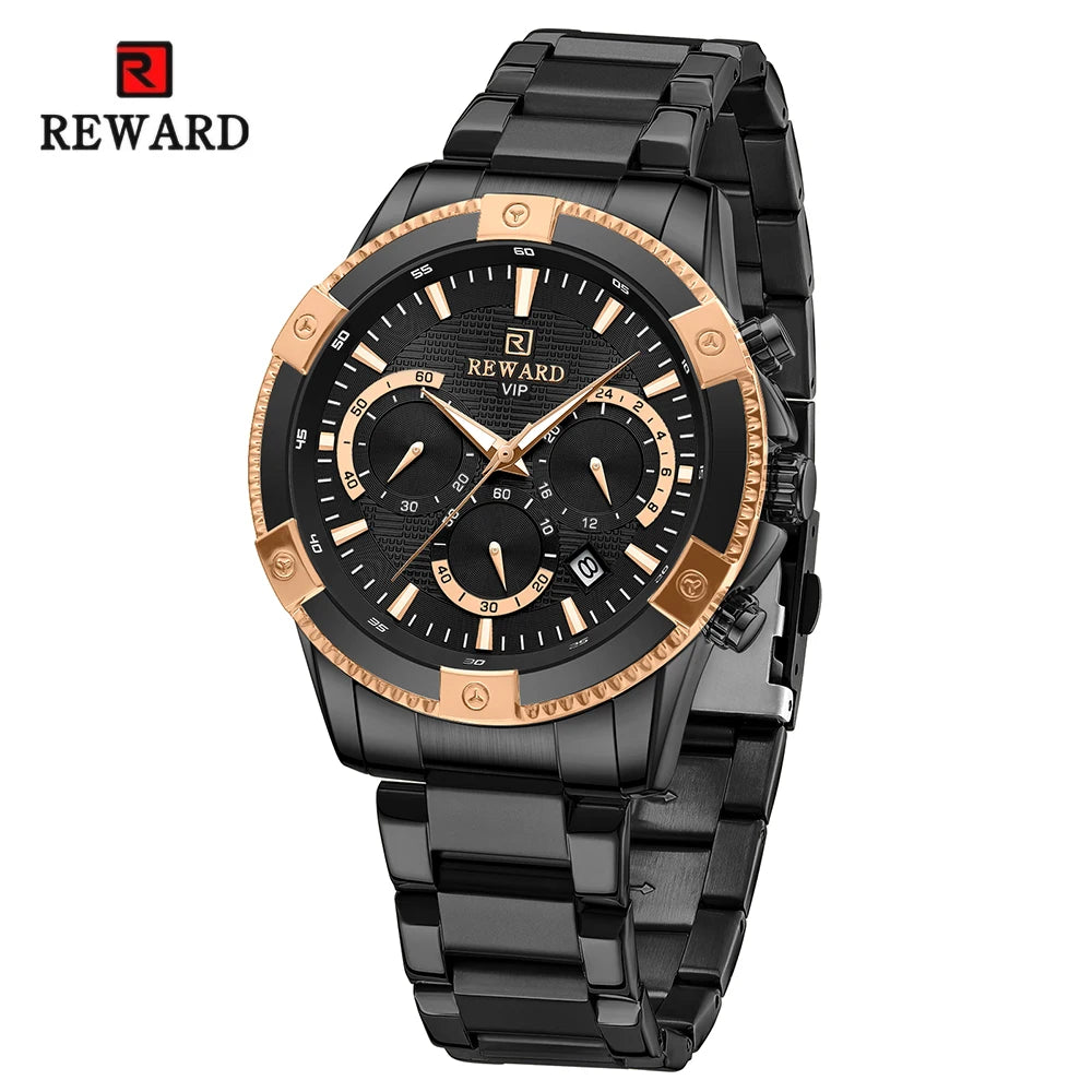 Socrates Edelstahl Herren Luxus Uhr