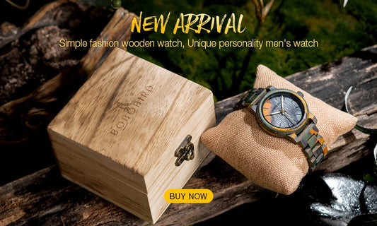 Themistocles Wooden Watch – Chronograph Quartz, Engraved & Date Display
