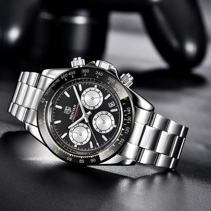 Augustus Chrono Watch – Luxury Steel, Waterproof & Precision Quartz