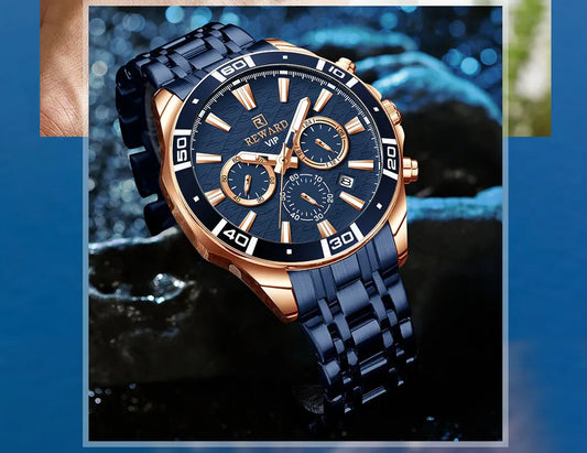 Solon VIP Business Edelstahl Herren Uhr Wasserdicht