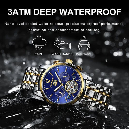 Augustus Tourbillon Watch – Luxury Automatic, Waterproof & Steel Precision