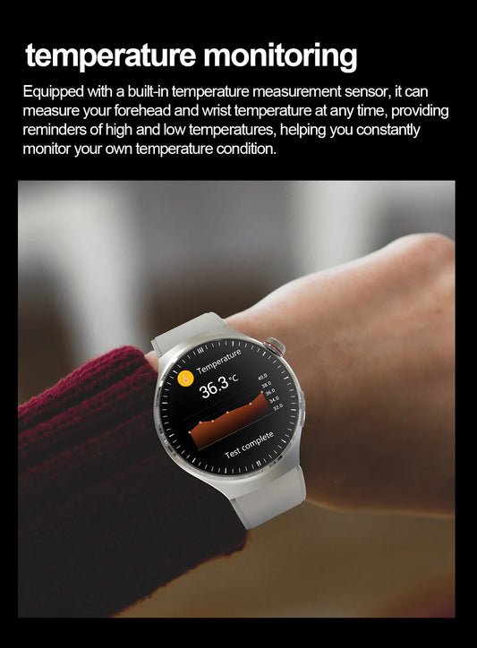 SmartWatch Genny - 2024 Gesundheits-Smartwatch | EKG, Blutzucker, Herzfrequenz, Blutdruck