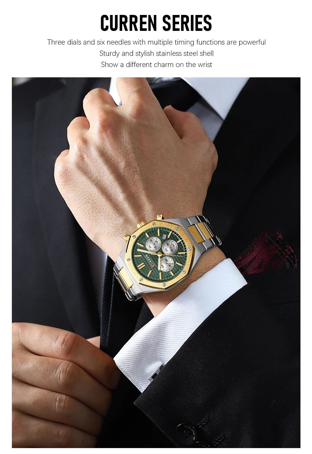 Valerius Chrono Watch – 6-Hand Precision, Military Style & Luxury Design