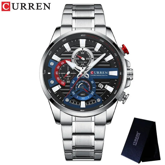 Quintus Chrono Watch – Military Sport, Waterproof & Classic Steel Design